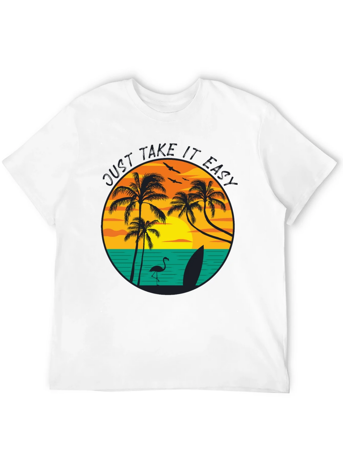 Just Take It Easy Graphic Tee - Tropical Beach Design product image 11