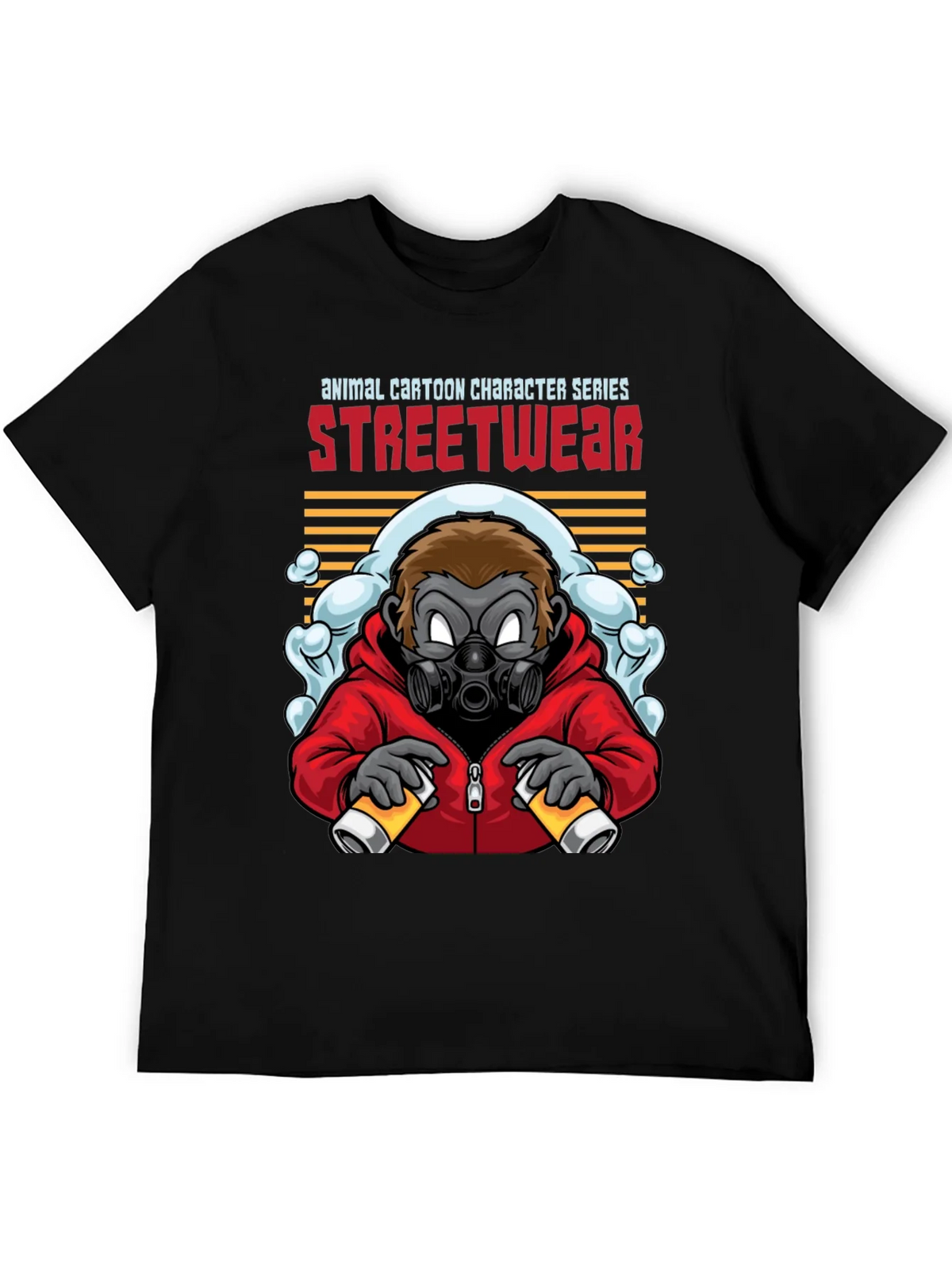 Streetwear Gorilla Graphic Black T-Shirt product image 5