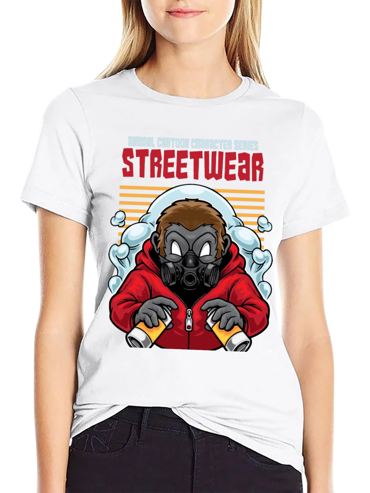 Streetwear Gorilla Graphic Black T-Shirt product image 8