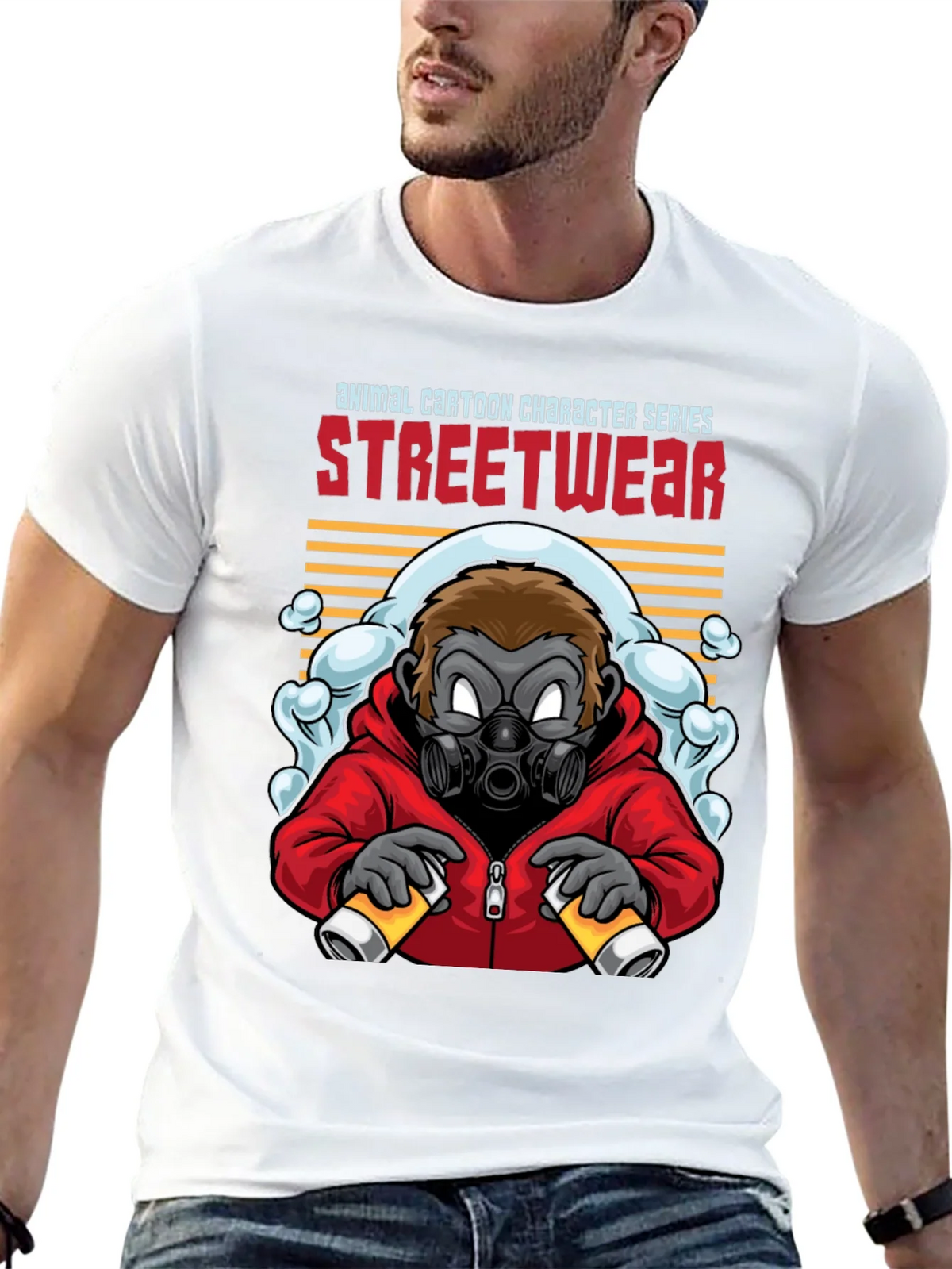 Streetwear Gorilla Graphic Black T-Shirt product image 12