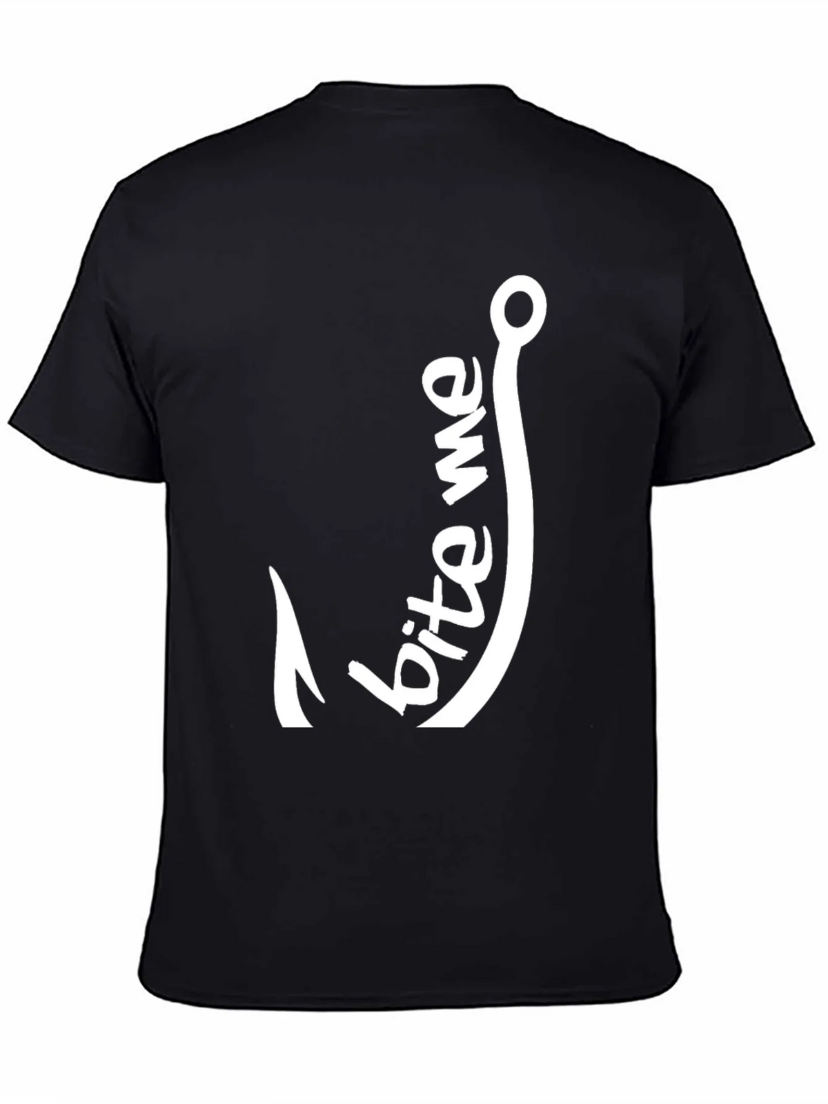 Bite Me Fishing Hook Graphic Tee - Black product image 3