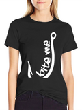 Bite Me Fishing Hook Graphic Tee - Black product image 1