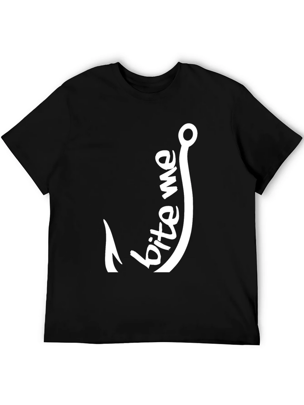 Bite Me Fishing Hook Graphic Tee - Black product image 4