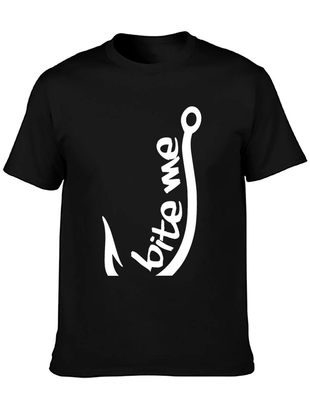 Bite Me Fishing Hook Graphic Tee - Black product image 2