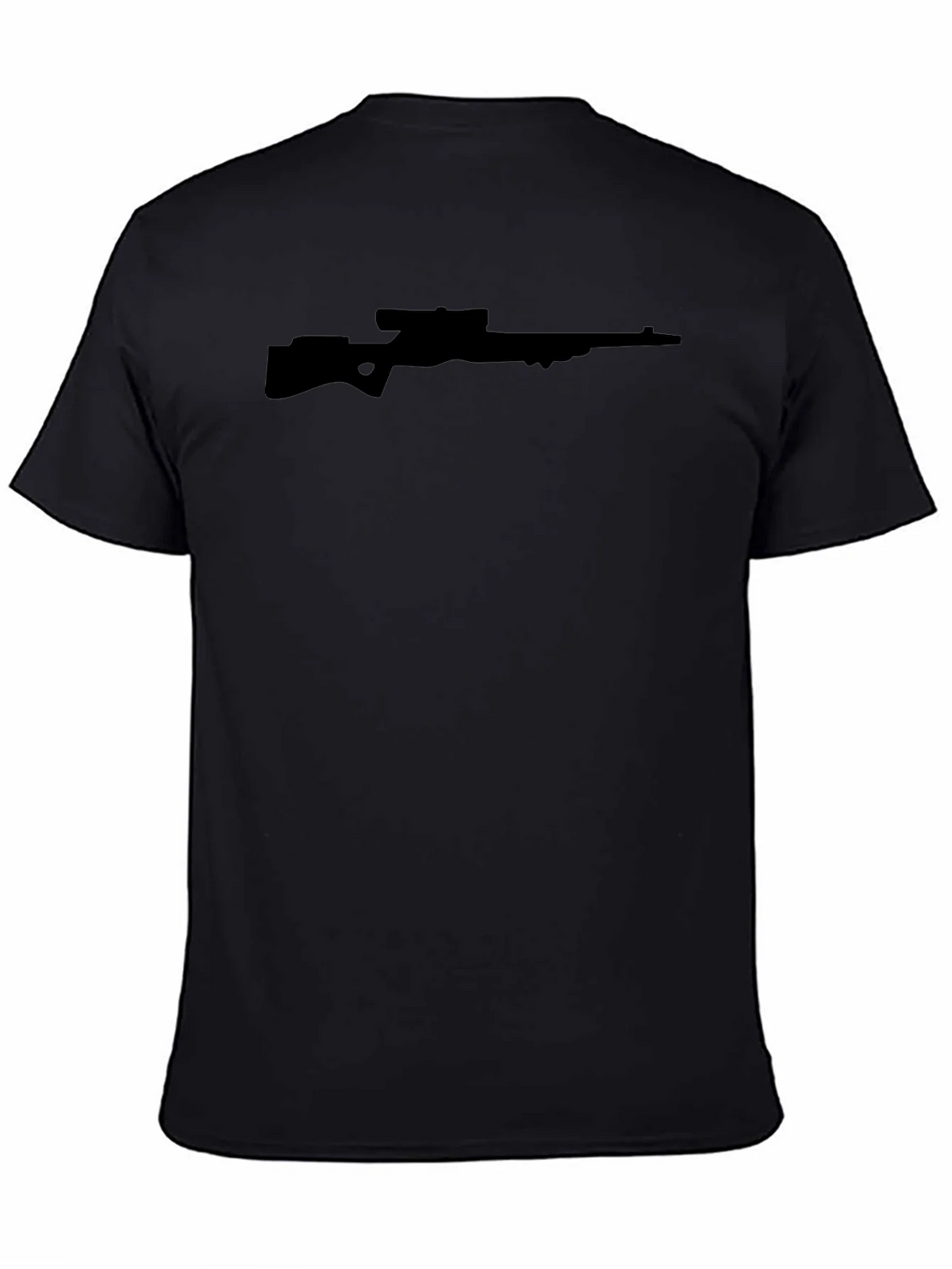 Sniper Rifle Graphic Tee - Black Crew Neck product image 4