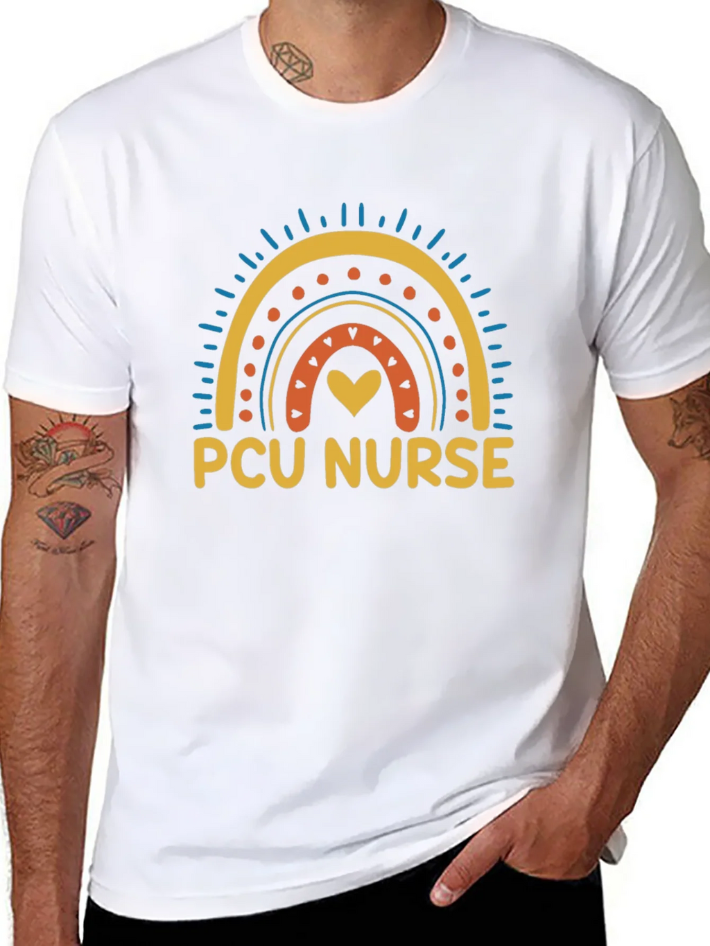 PCU Nurse Rainbow Graphic T-Shirt product image 4