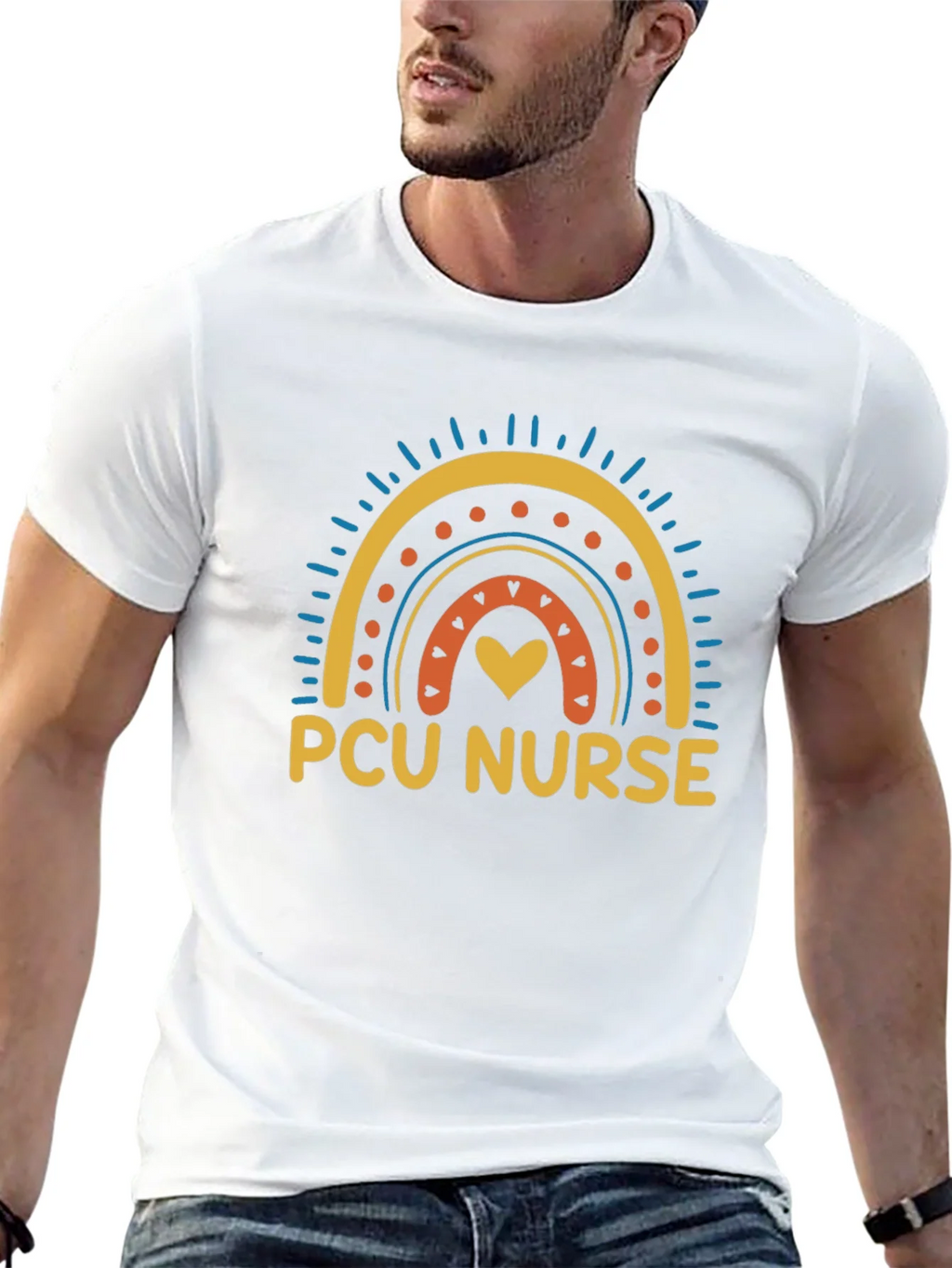 PCU Nurse Rainbow Graphic T-Shirt product image 8