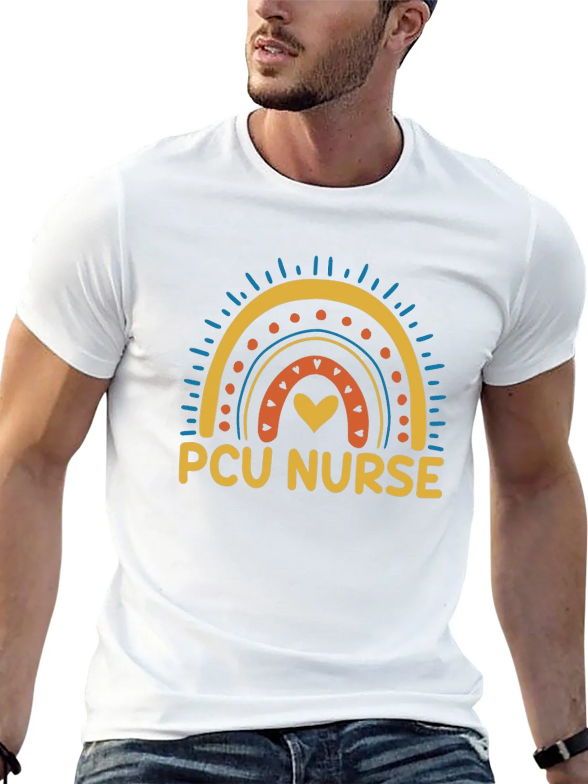 PCU Nurse Rainbow Graphic T-Shirt product image 8