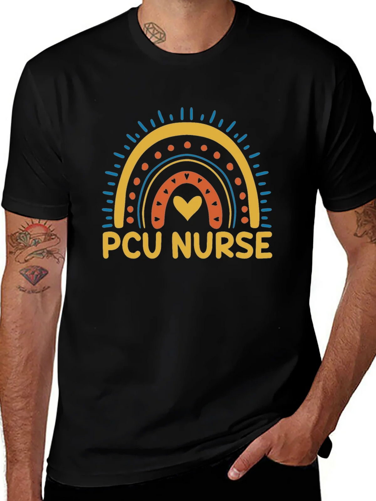 PCU Nurse Rainbow Graphic T-Shirt product image 1