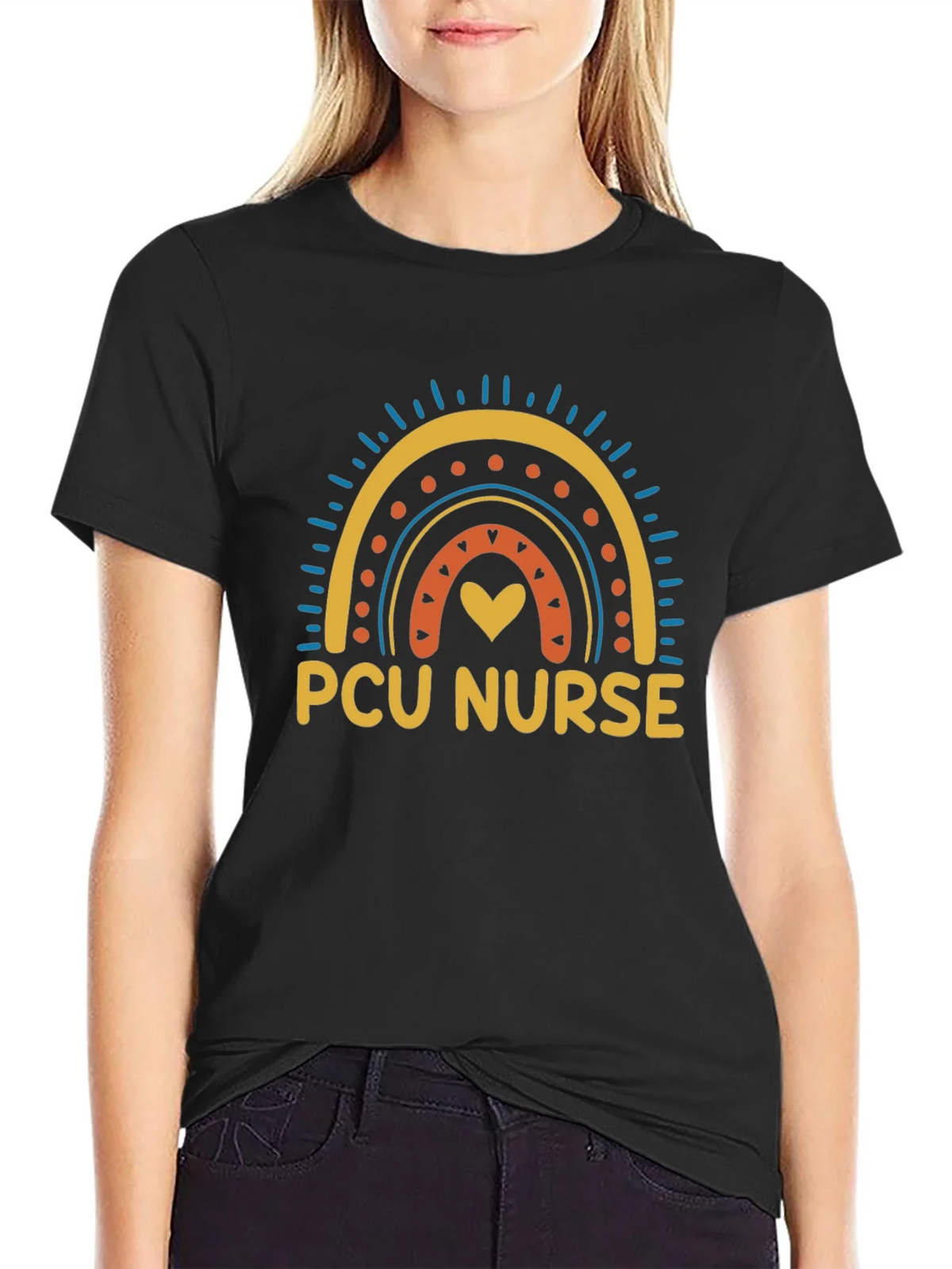 PCU Nurse Rainbow Graphic T-Shirt product image 2