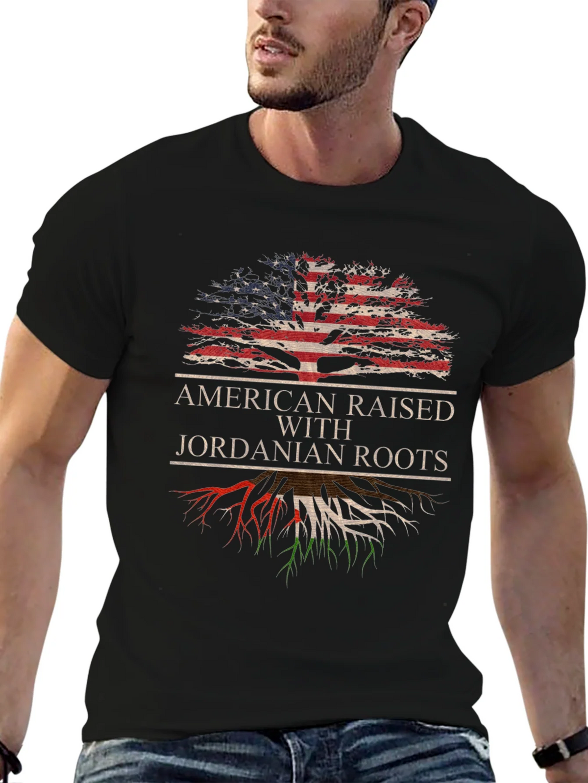 American Raised Jordanian Roots T-Shirt product image 6