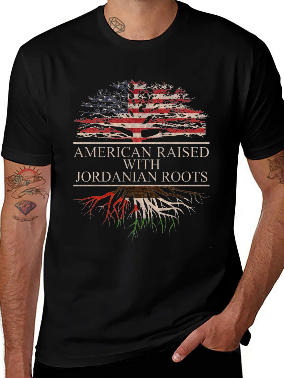 American Raised Jordanian Roots T-Shirt product image 1