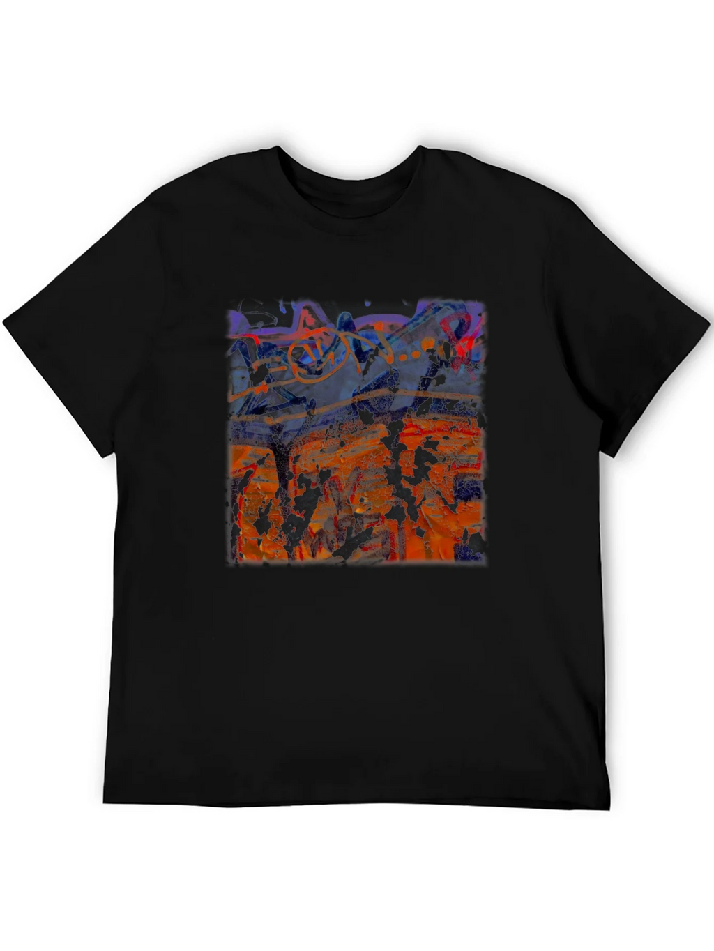Abstract Art Graphic T-Shirt Black product image 5