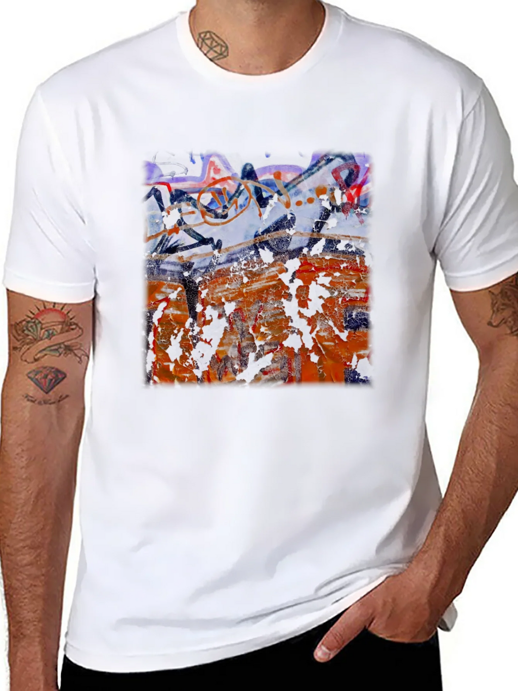 Abstract Art Graphic T-Shirt Black product image 7