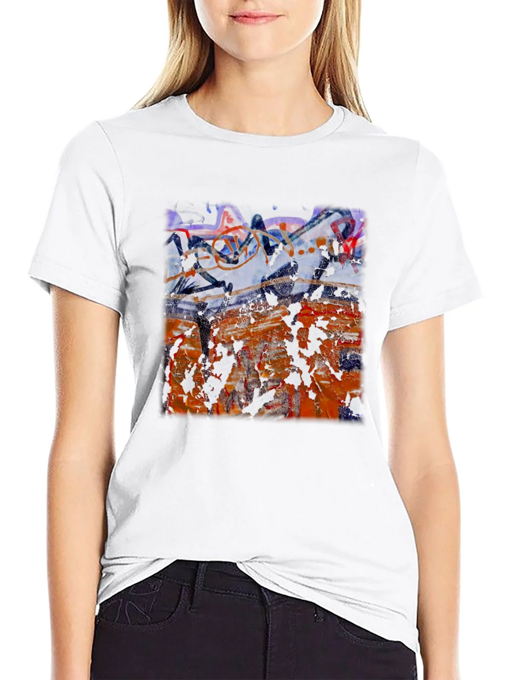 Abstract Art Graphic T-Shirt Black product image 8