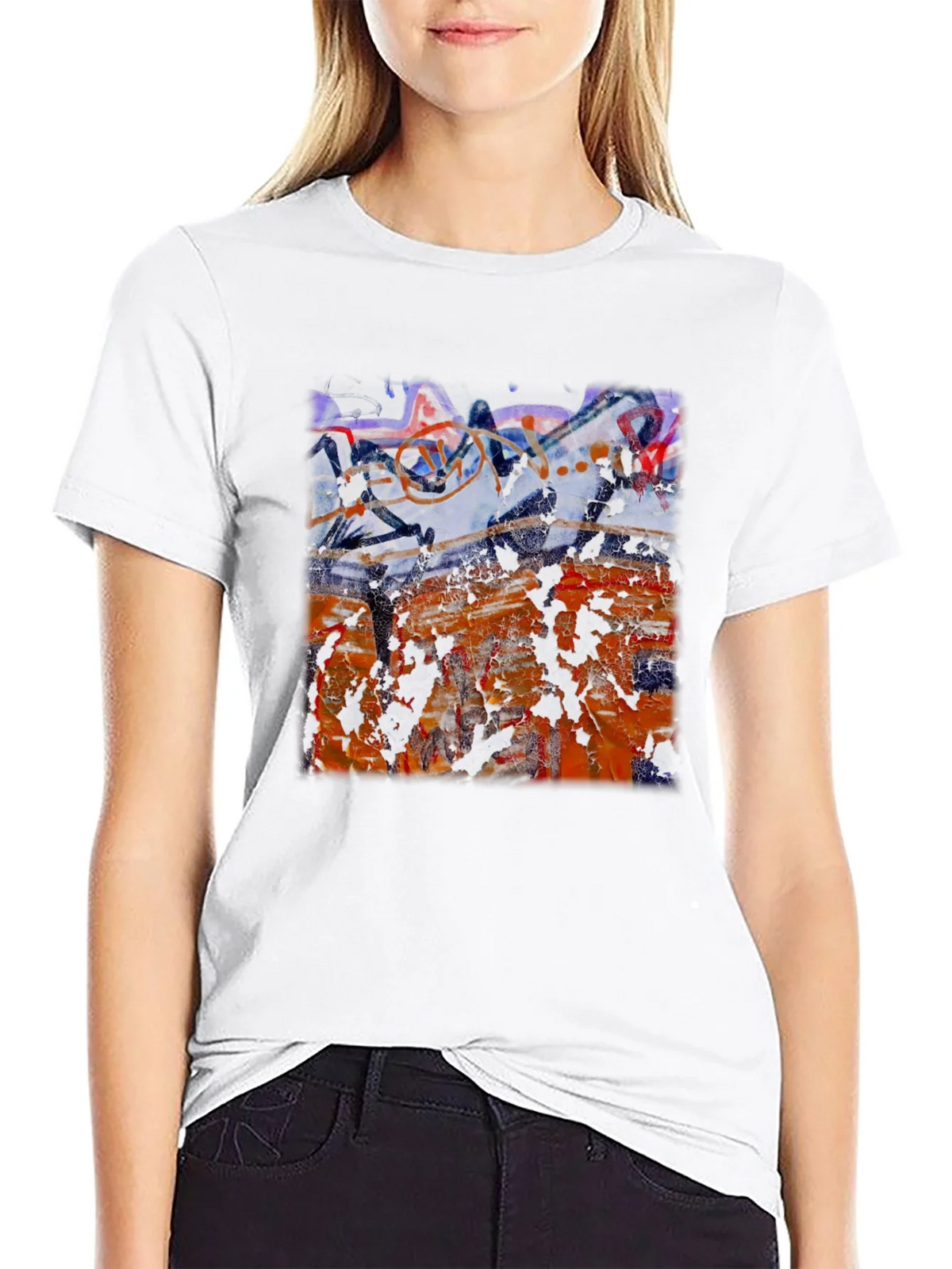 Abstract Art Graphic T-Shirt Black product image 8