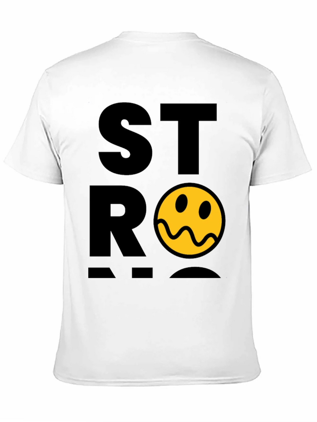 Stylish Black T-Shirt with Distorted Smiley Graphic product image 10