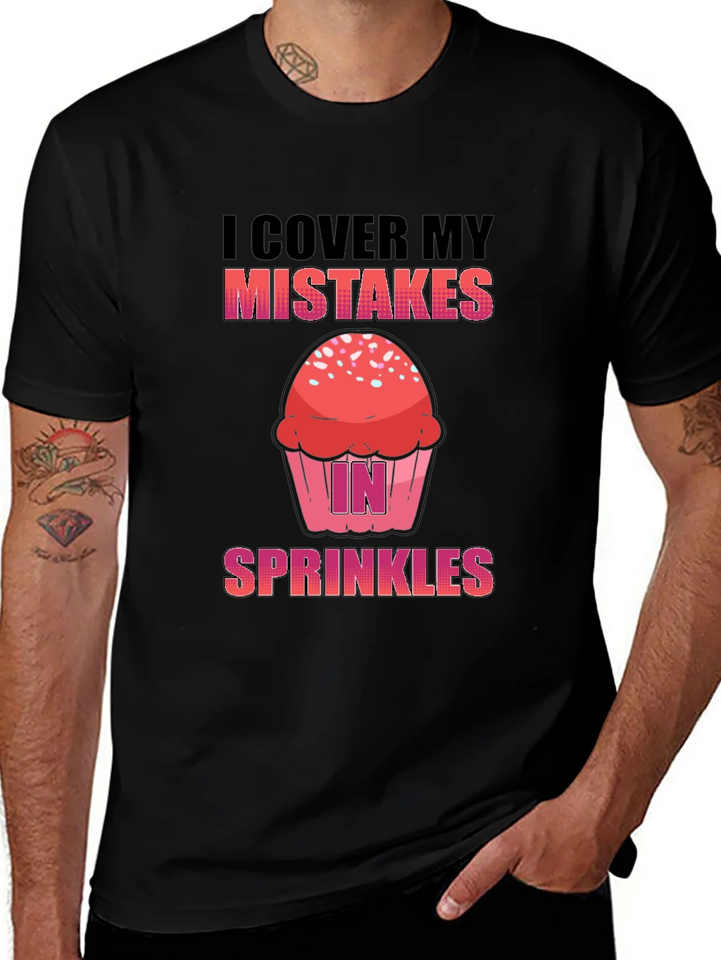 Funny Baker T-Shirt - I Cover My Mistakes In Sprinkles product image 1