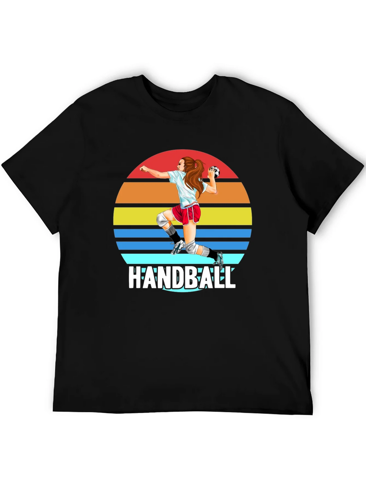 Handball Sunset Graphic T-Shirt product image 5