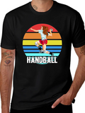 Handball Sunset Graphic T-Shirt product image 1