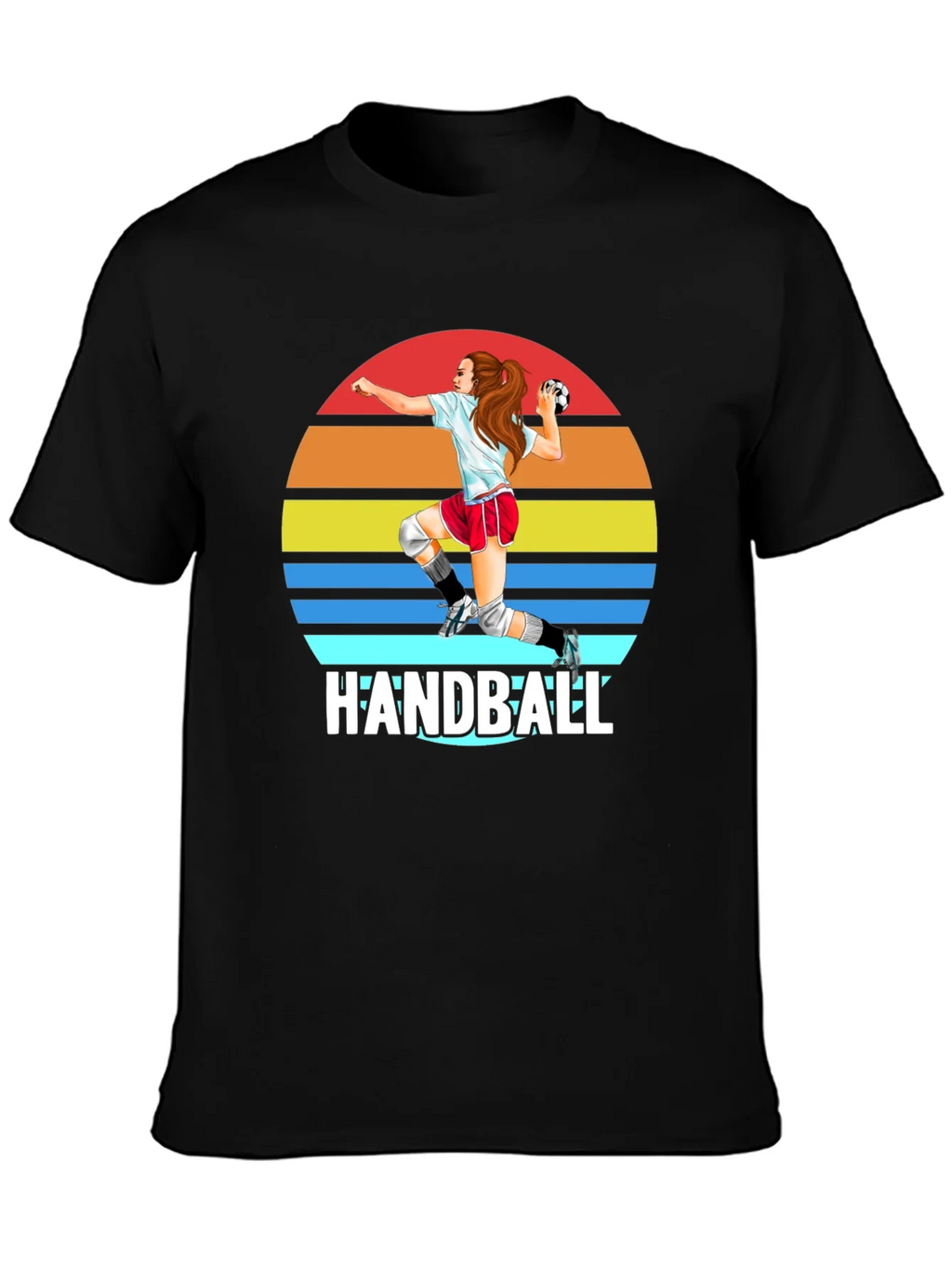Handball Sunset Graphic T-Shirt product image 3