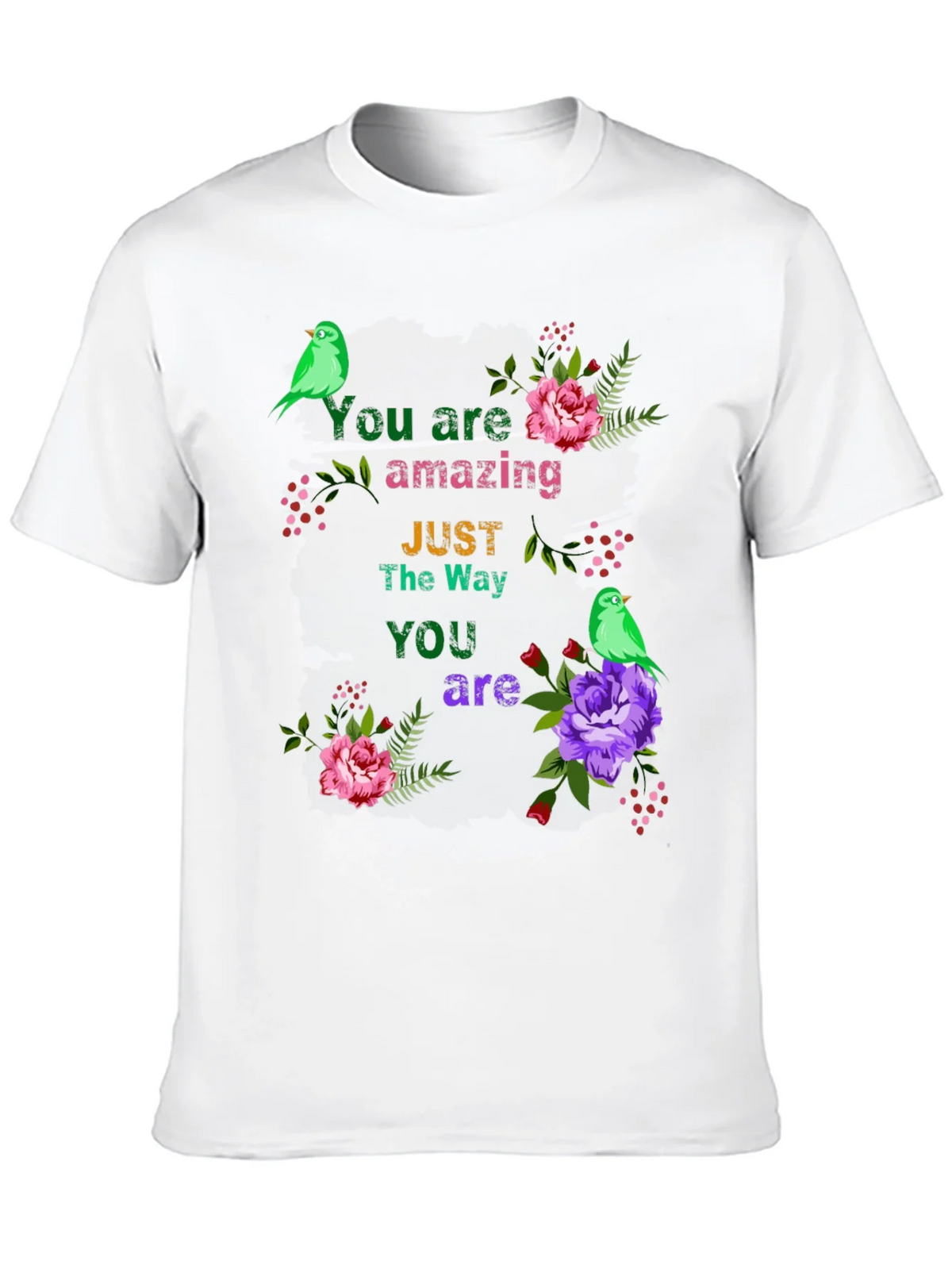 You Are Amazing T-Shirt with Floral Bird Accents product image 8
