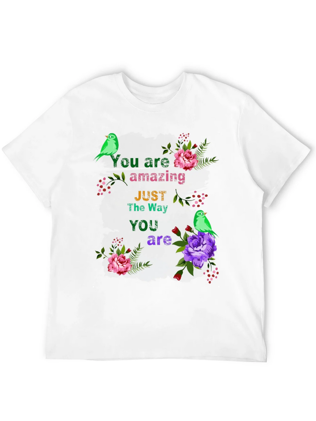 You Are Amazing T-Shirt with Floral Bird Accents product image 10