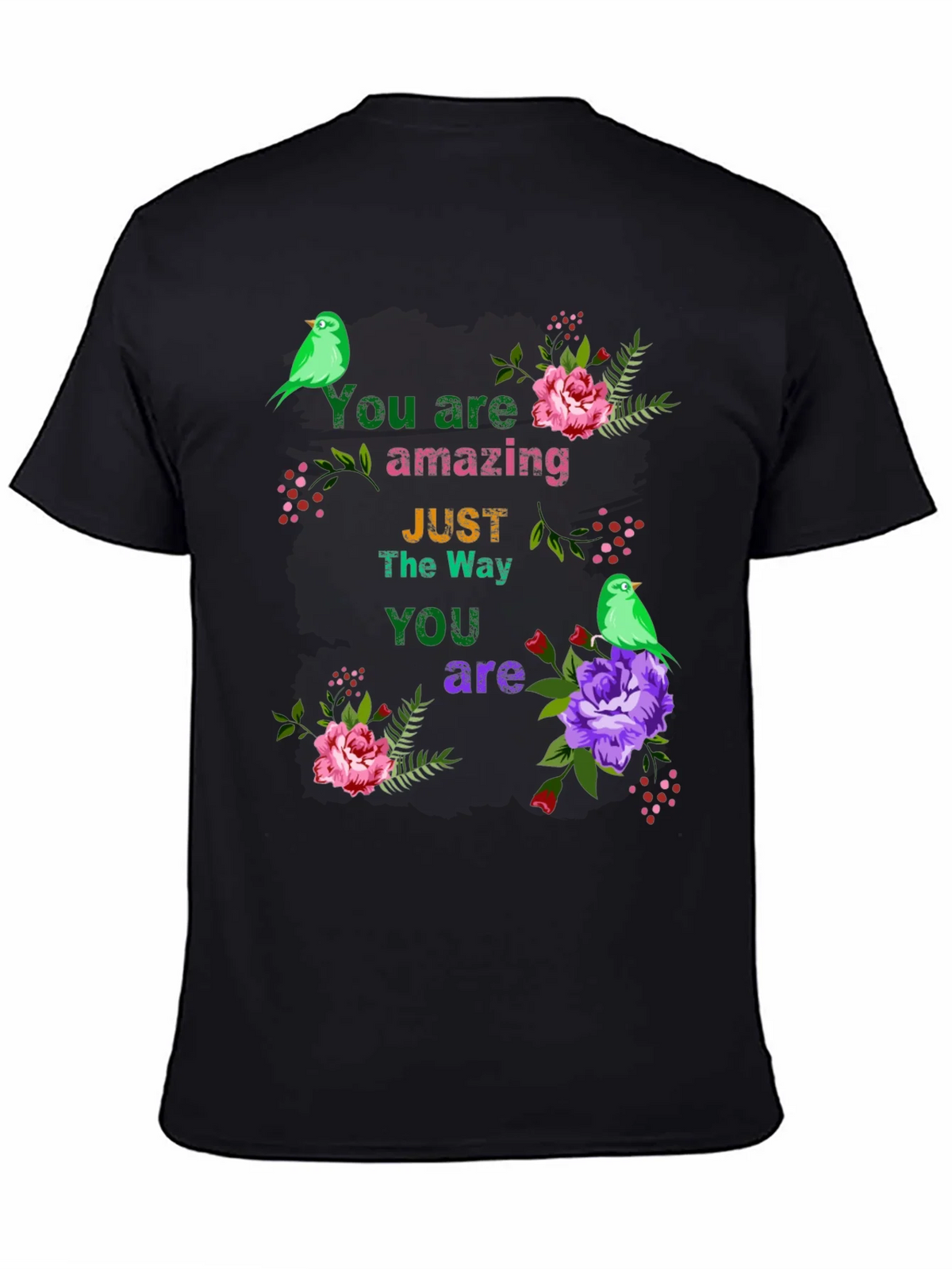 You Are Amazing T-Shirt with Floral Bird Accents product image 4