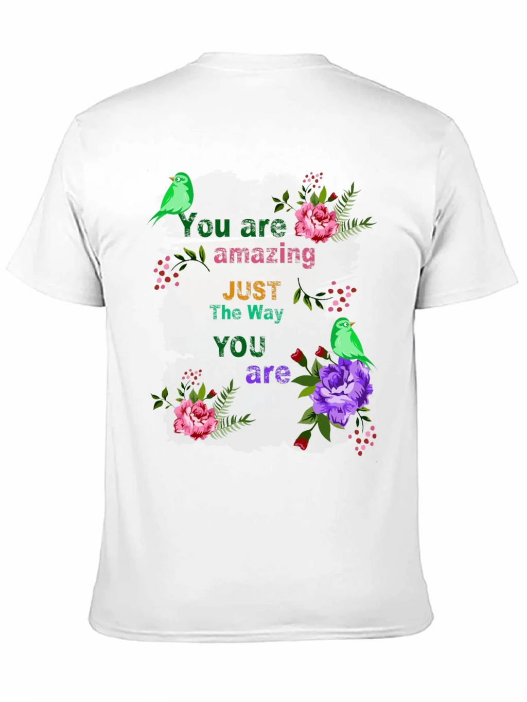 You Are Amazing T-Shirt with Floral Bird Accents product image 9