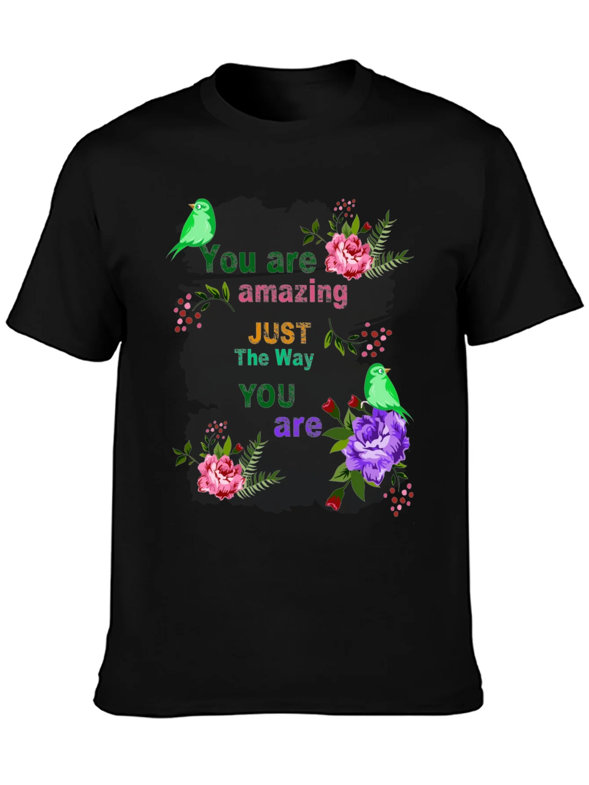 You Are Amazing T-Shirt with Floral Bird Accents product image 3