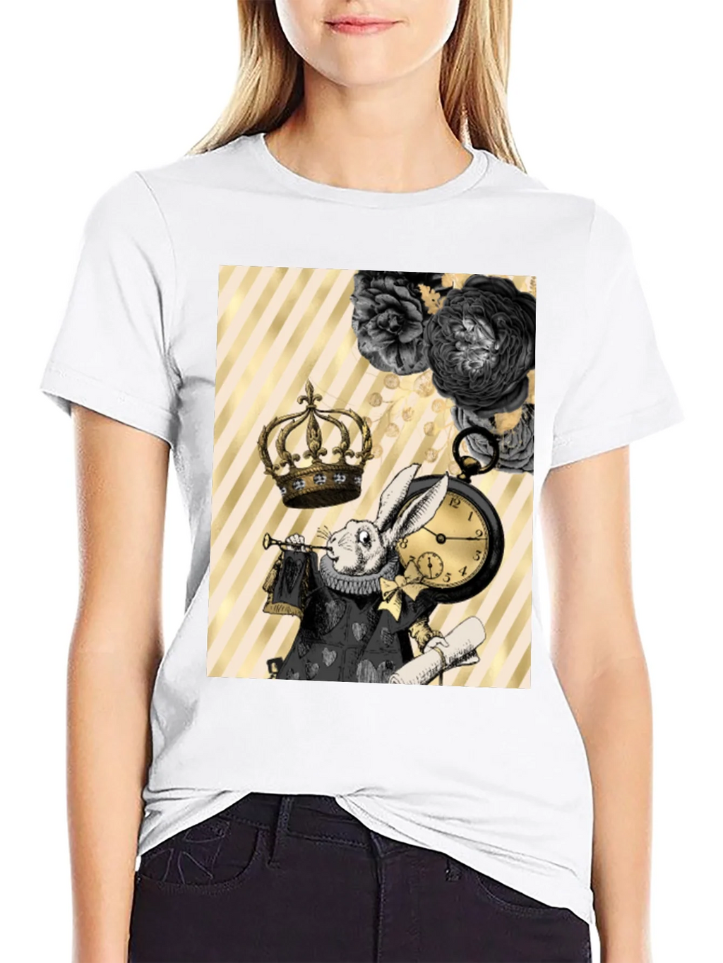 Whimsical Rabbit Graphic Tee product image 8