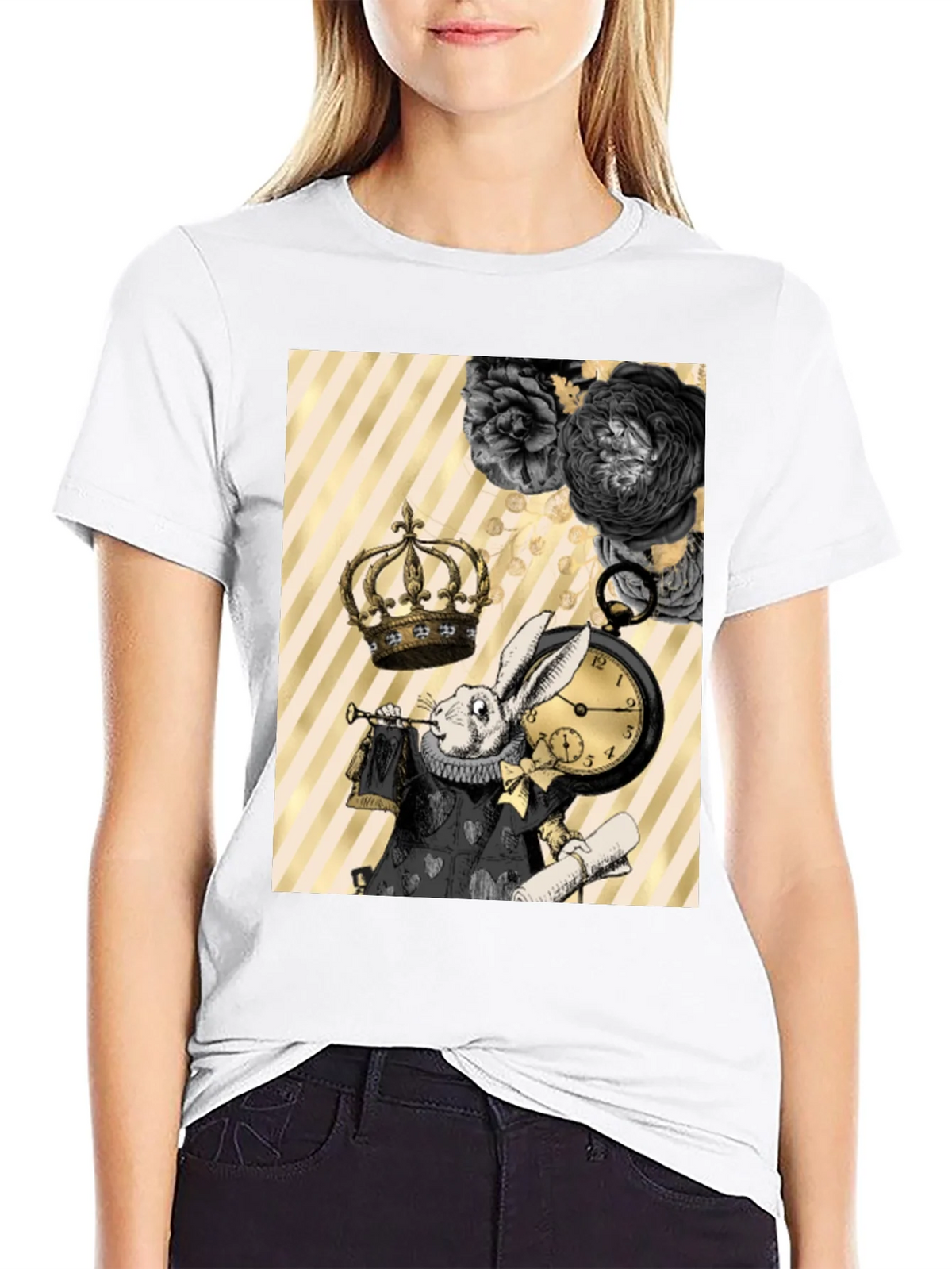 Whimsical Rabbit Graphic Tee product image 8