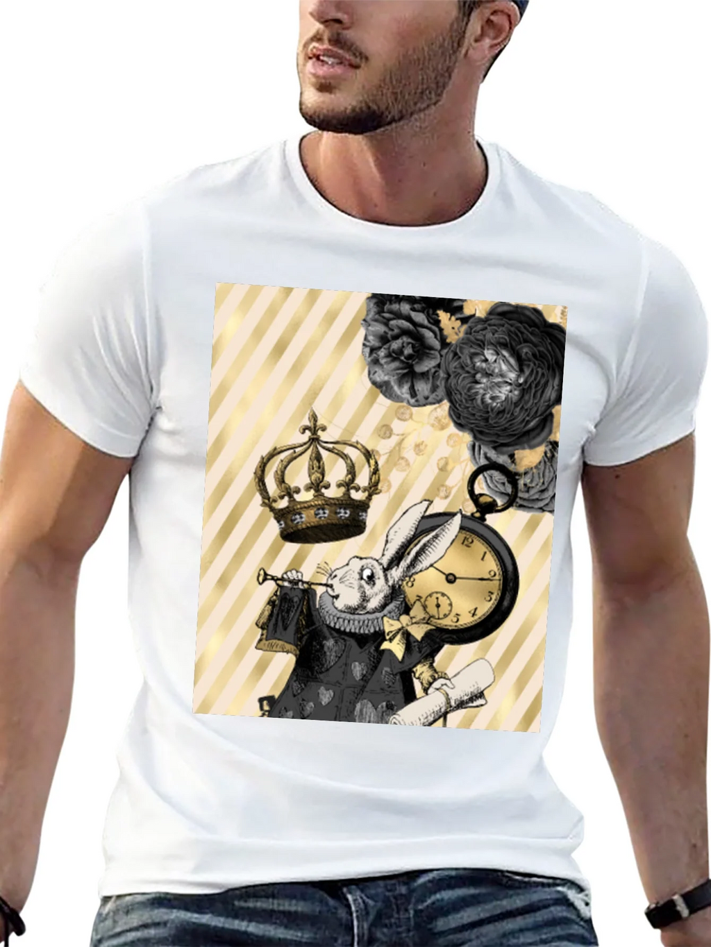 Whimsical Rabbit Graphic Tee product image 12