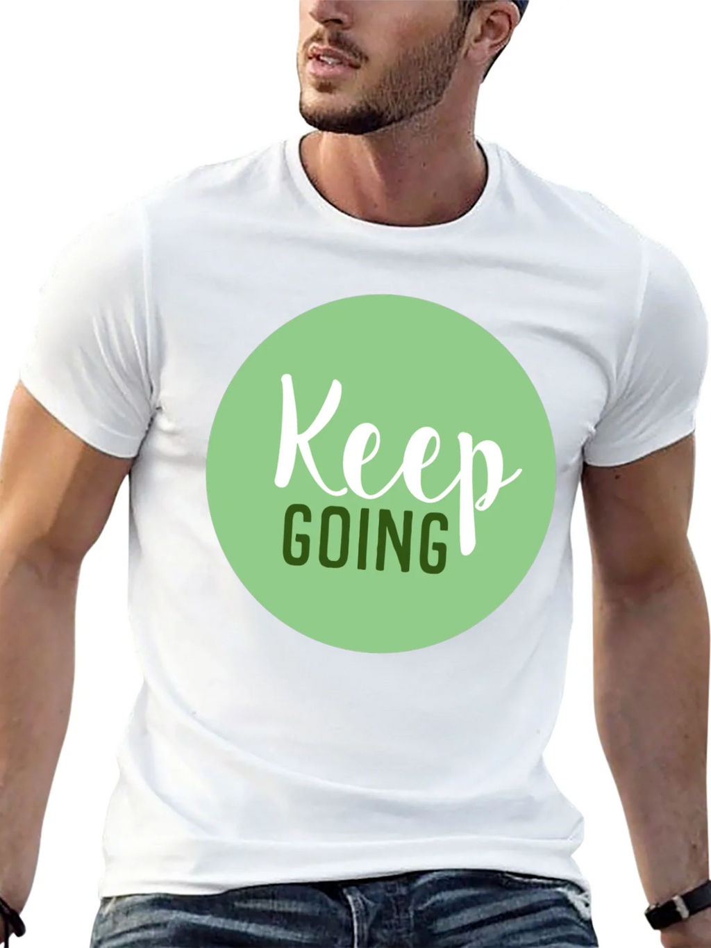 Keep Going Graphic Tee - Black Motivational T-Shirt product image 12