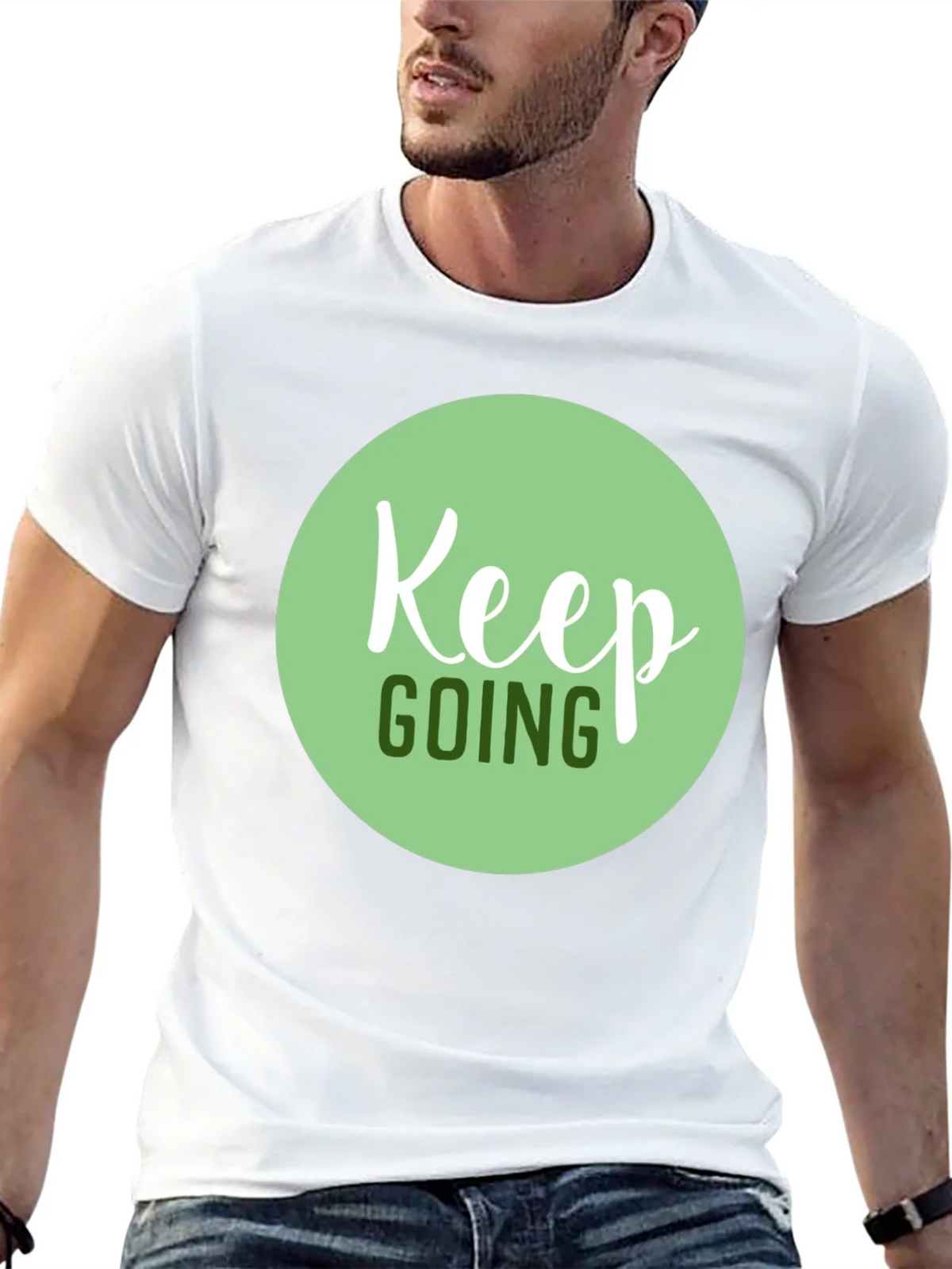 Keep Going Graphic Tee - Black Motivational T-Shirt product image 12