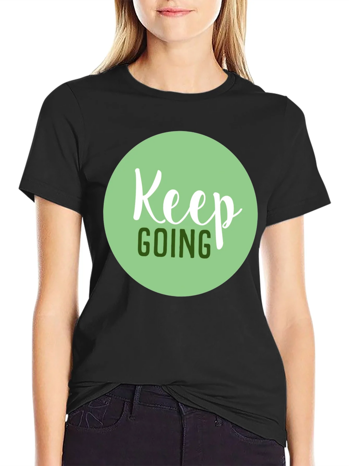 Keep Going Graphic Tee - Black Motivational T-Shirt product image 2