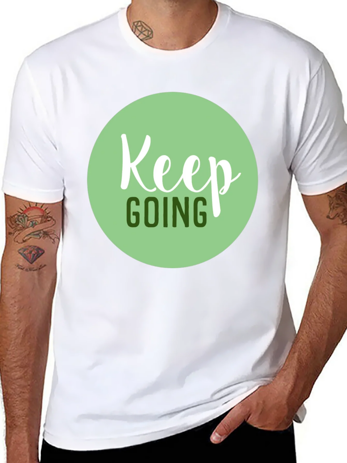 Keep Going Graphic Tee - Black Motivational T-Shirt product image 7