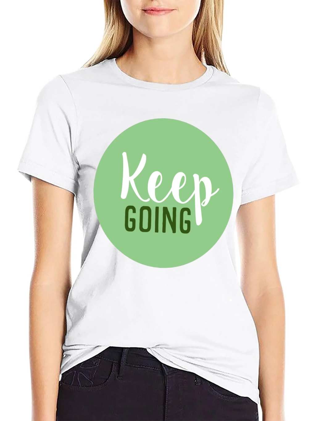 Keep Going Graphic Tee - Black Motivational T-Shirt product image 8