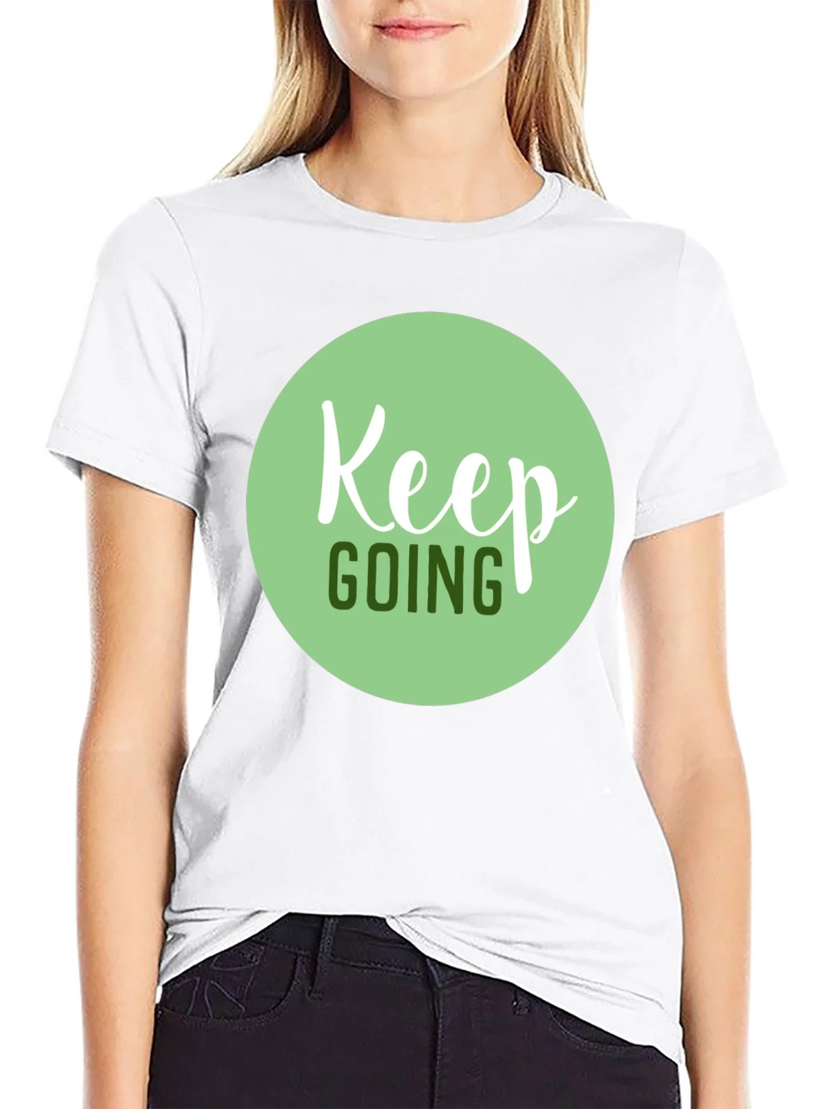 Keep Going Graphic Tee - Black Motivational T-Shirt product image 8