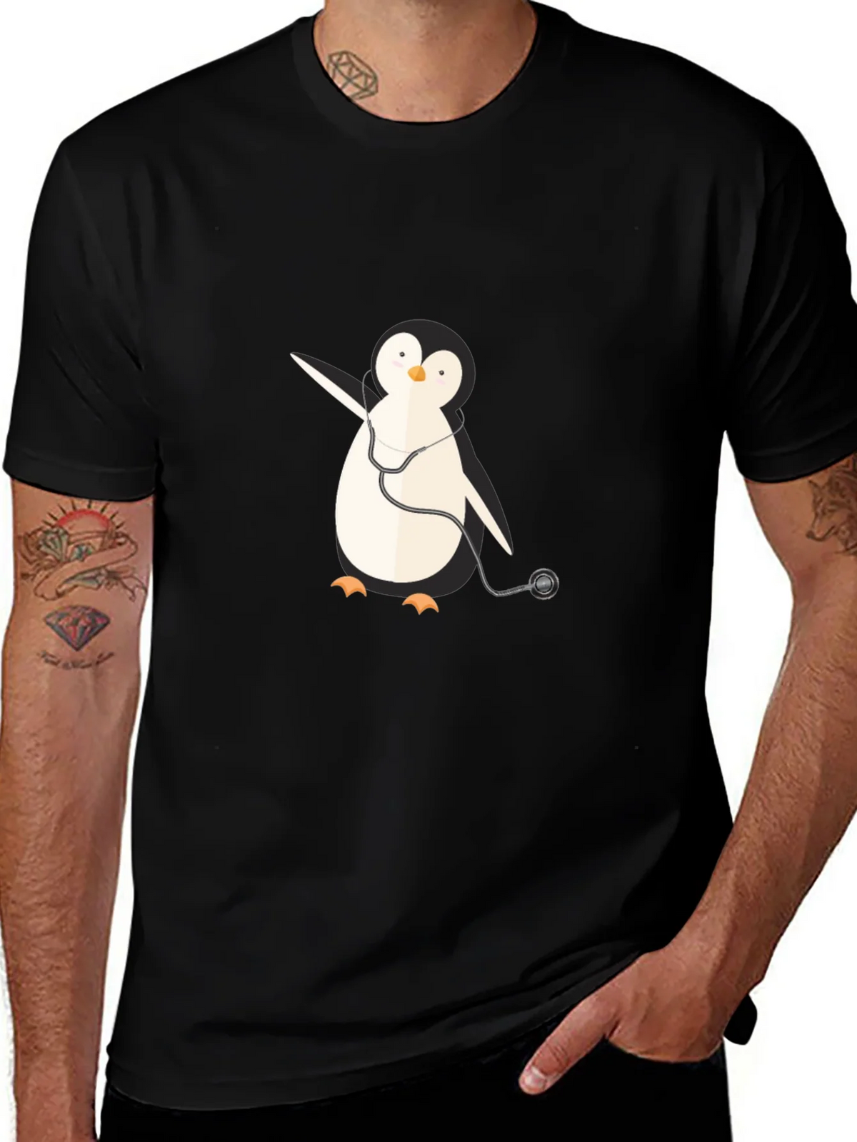 Penguin Doctor Graphic Tee - Novelty T-Shirt product image 1