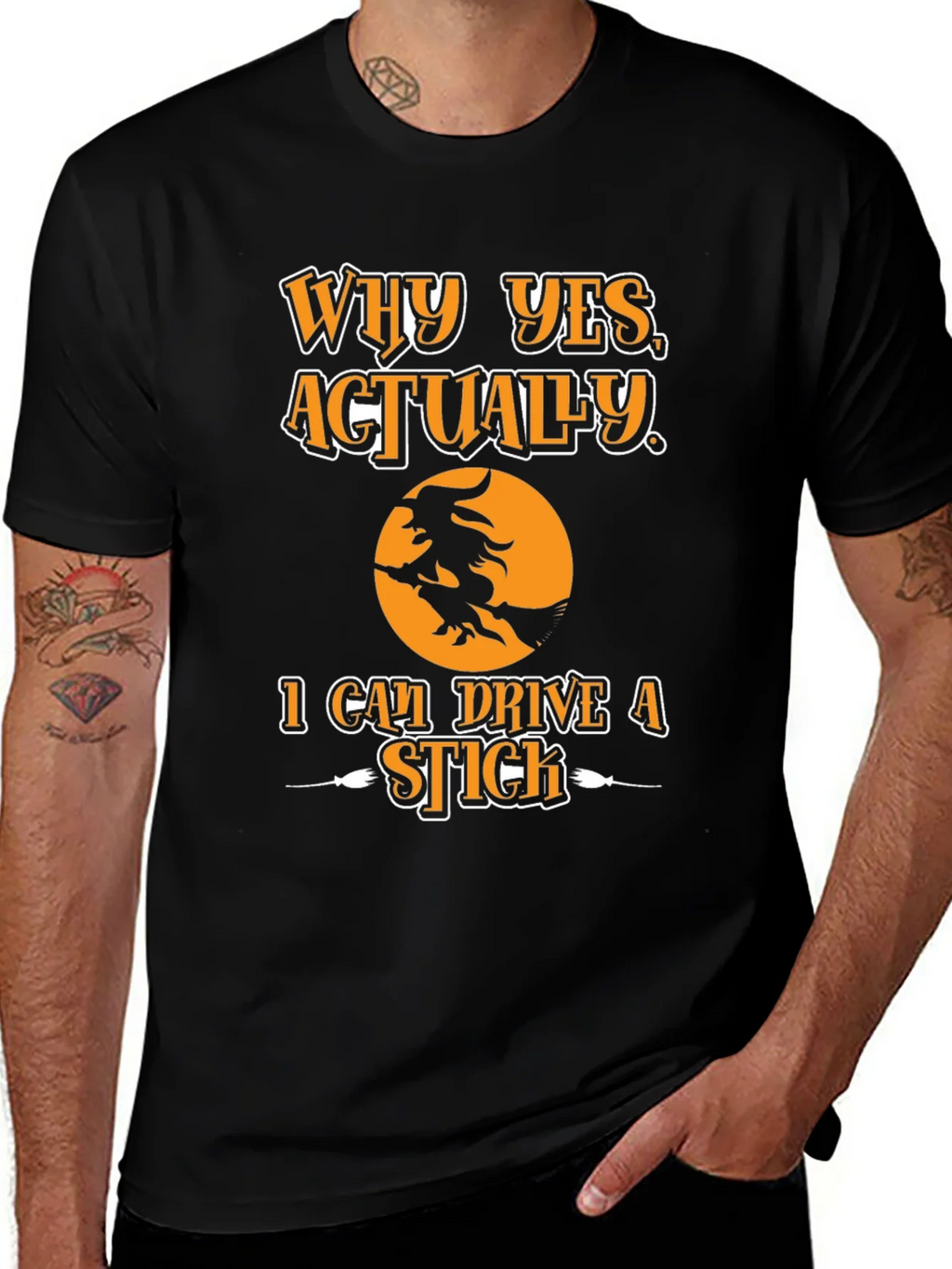 Witch Ride Halloween T-Shirt - I Can Drive A Stick Tee product image 1