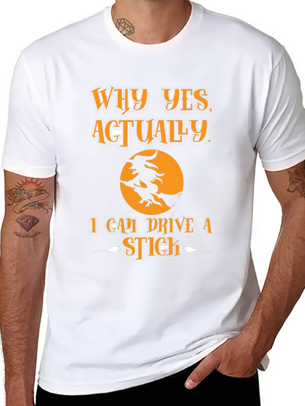 Witch Ride Halloween T-Shirt - I Can Drive A Stick Tee product image 7