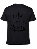 Ask Me About My Lashes Graphic Tee - Black product image 1