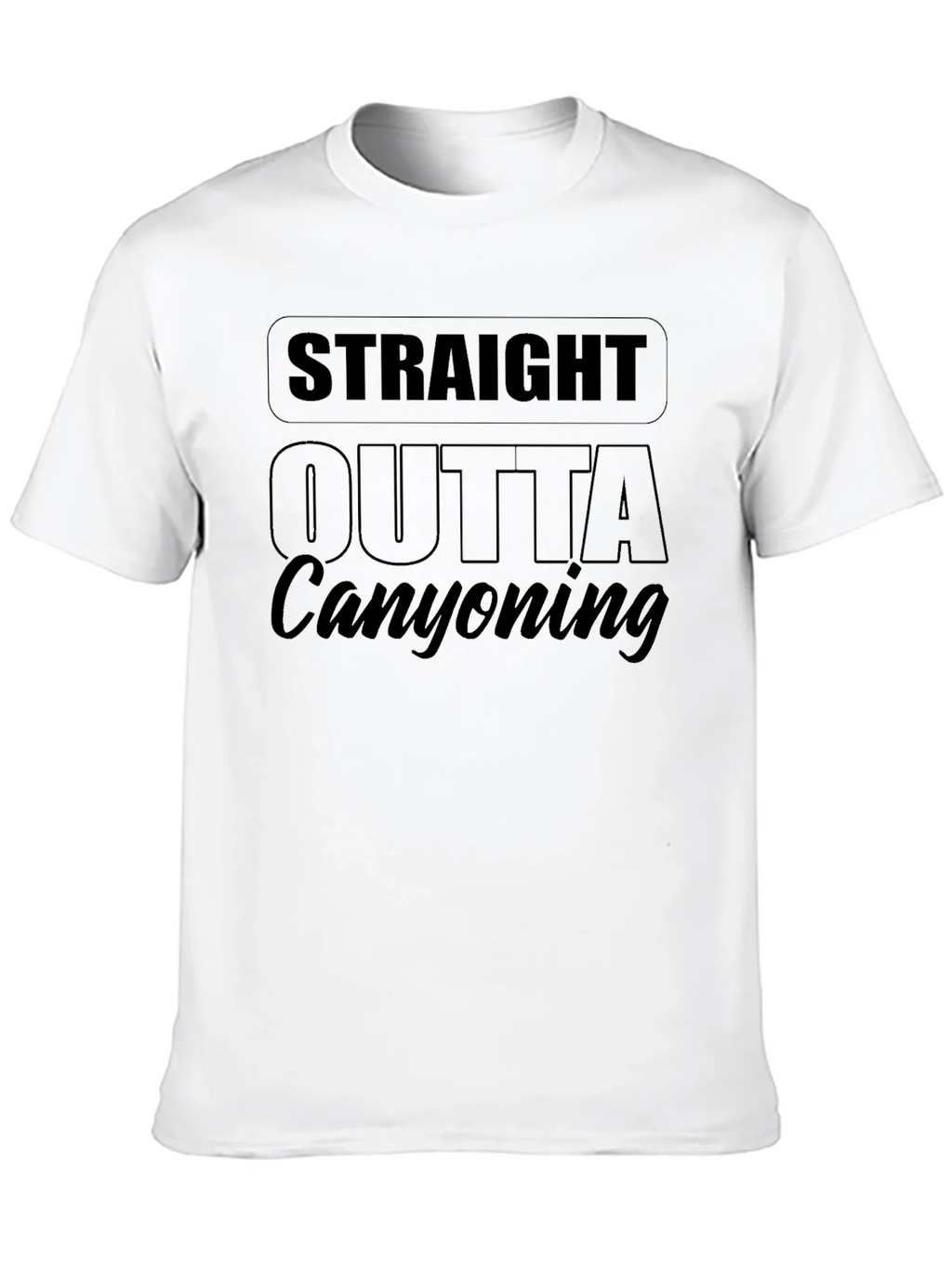 Straight Outta Canyoning Black T-Shirt product image 9