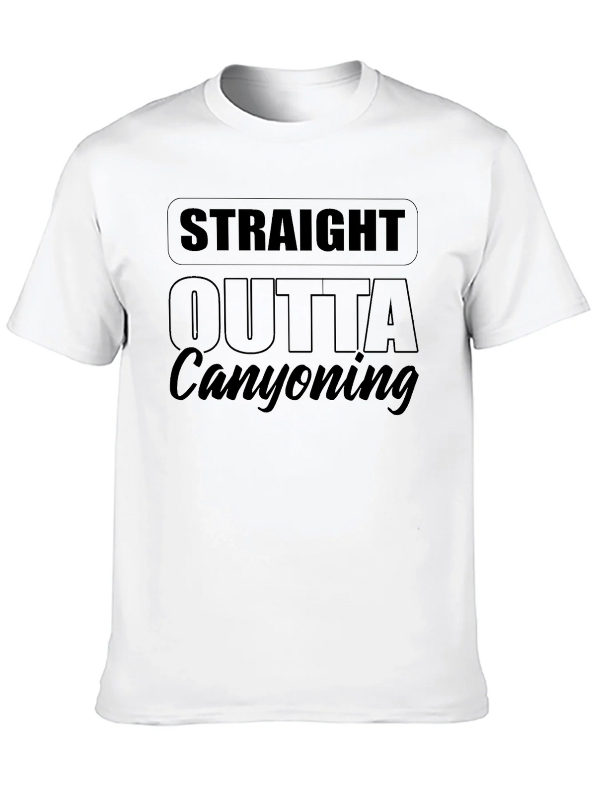 Straight Outta Canyoning Black T-Shirt product image 9