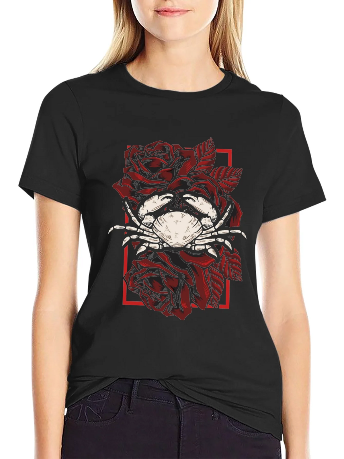 Crab & Roses Graphic Tee - Mens Black T-Shirt product image 2