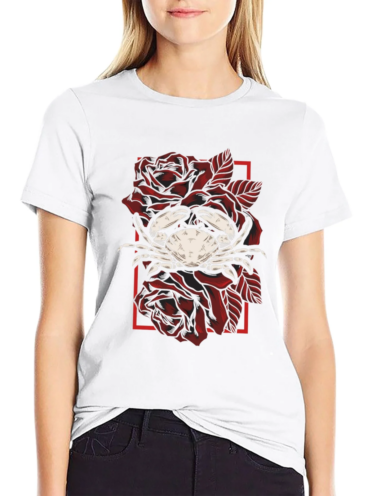 Crab & Roses Graphic Tee - Mens Black T-Shirt product image 8