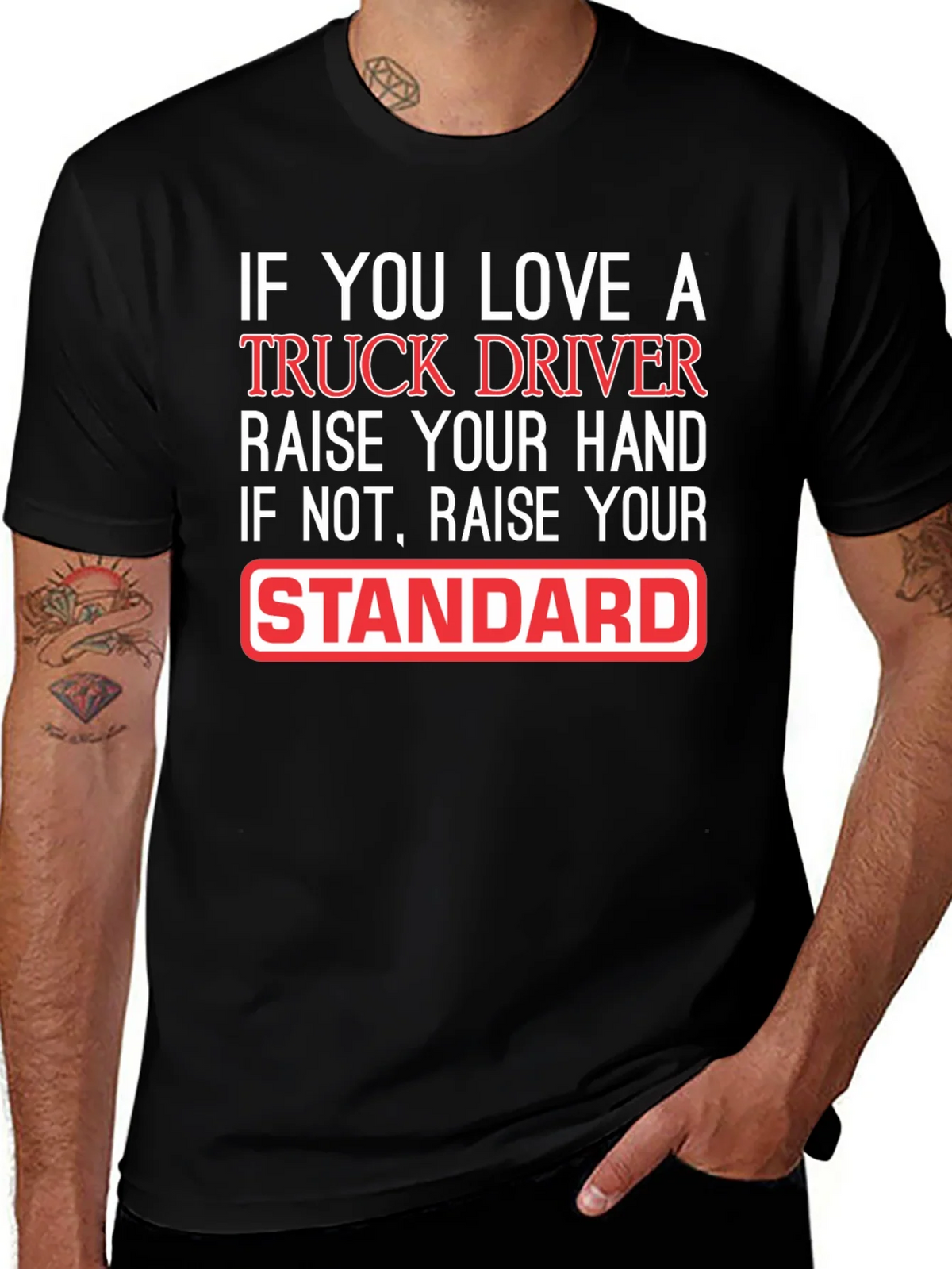 Truck Driver Love Funny Graphic T-Shirt product image 1