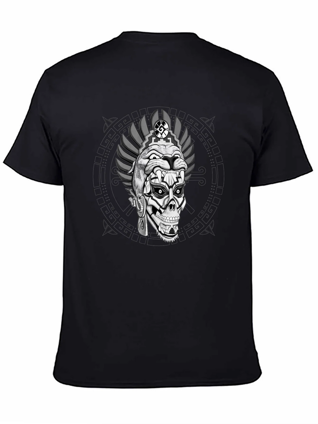 Aztec Skull Graphic Print T-Shirt product image 4