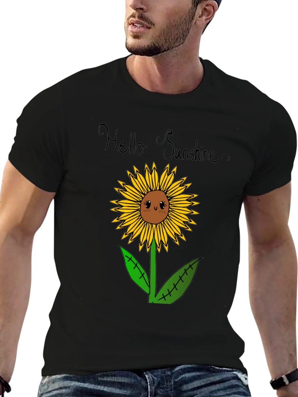 Hello Sunshine Sunflower Graphic Tee product image 6